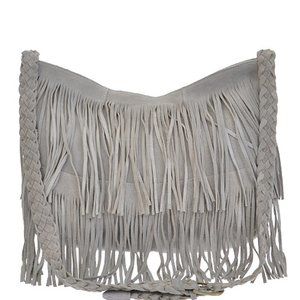 SUEDE FRINGE MESSENGER/CROSS BODY HANDBAG,…